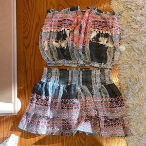 RAMY BROOK COVERUP TUBE TOP SKIRT SET